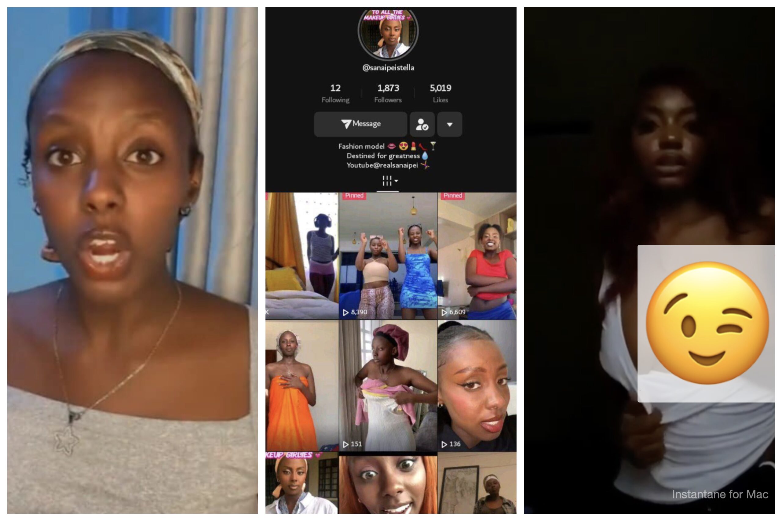 Kenyan TikToker Sanaipei Stella Arrested For Sharing Her Own N@k£d Videos Online To Trend