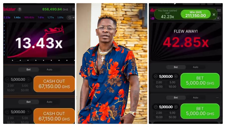 Shatta Wale Wins $300K from Sportybet Aviator