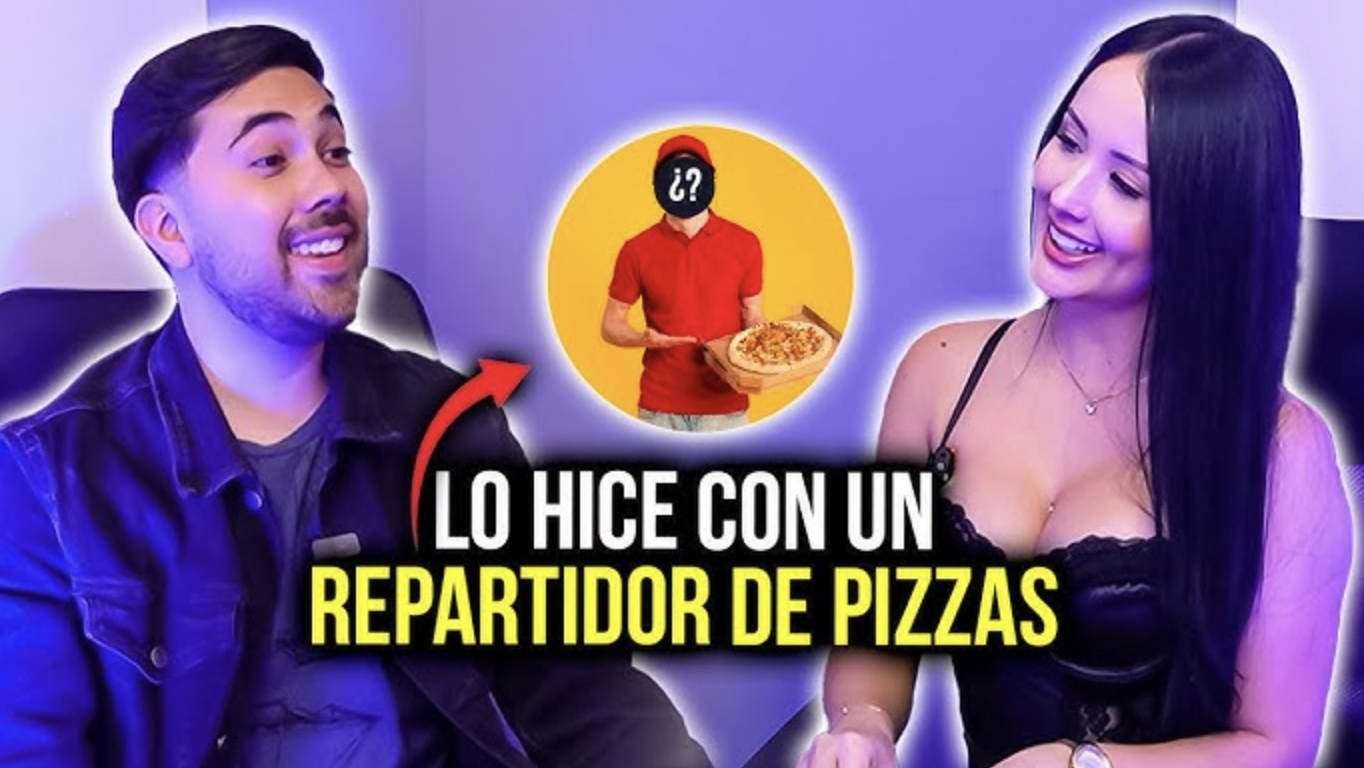 Mira el video viral de Katrin Carvajal y el repartidor de pizza